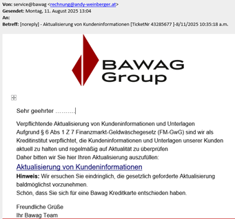 BAWAG phishing