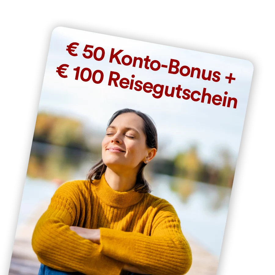 50 Euro Kontobonus und 100 Euro Reisegutschein
