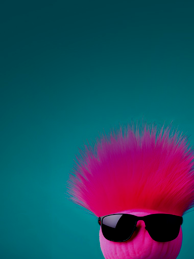 Handpuppe mit Sonnenbrille