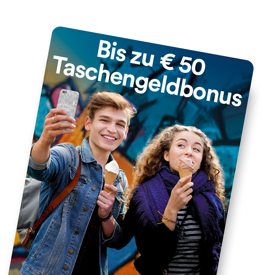 Bis zu 50 Euro Taschengeldbonus