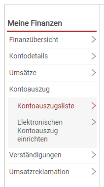 Kontoauszug elektronisch herunterladen